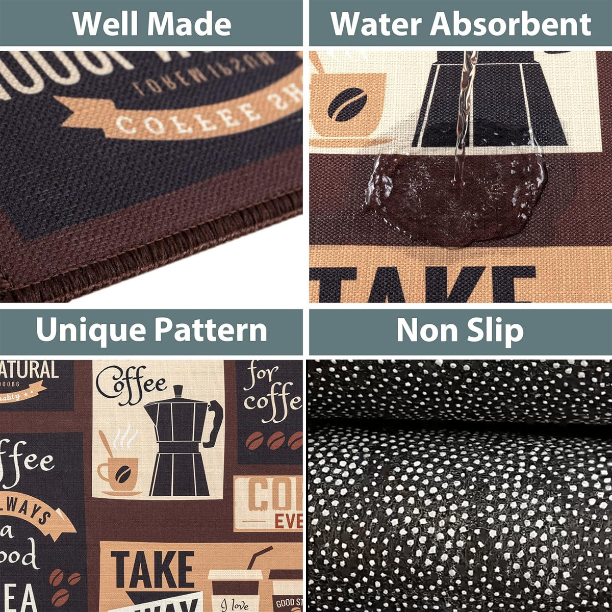 Premium Printed Non-Slip Kitchen Floor Mat – 160 x 50cm