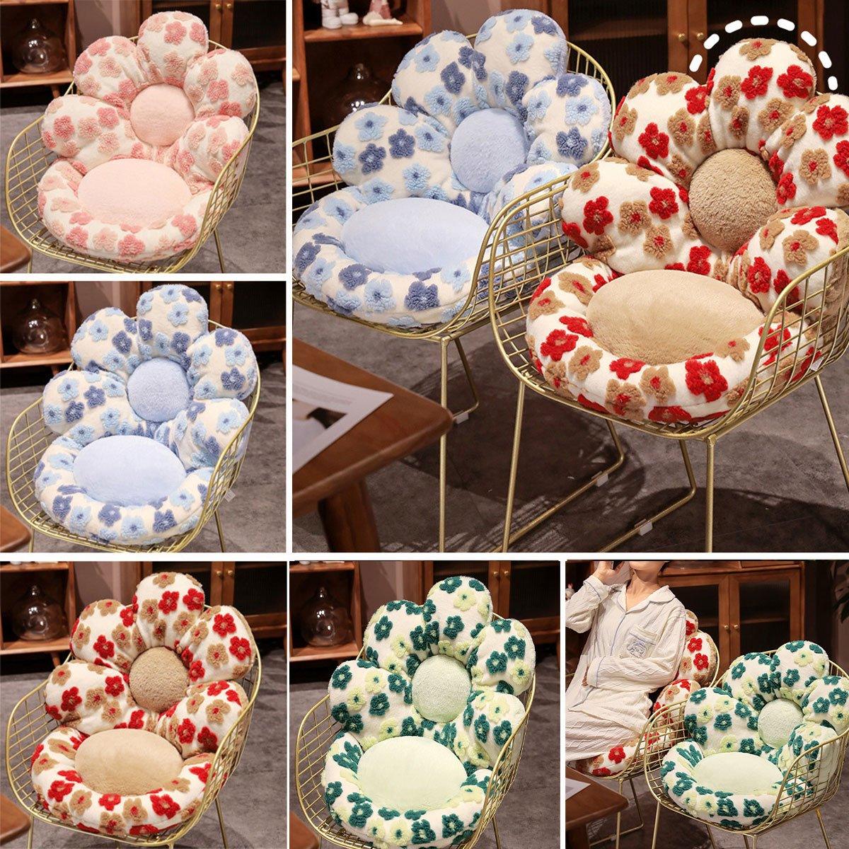 Flower Shaped Soft Seat Cushion - Cute Design for Home and Office, Green - SuperSaverAU - view 4