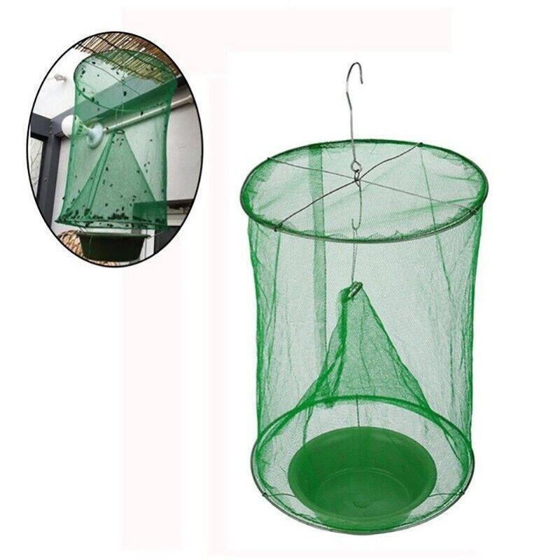 Premium Reusable Hanging Fly Trap Net Cages - 6pcs