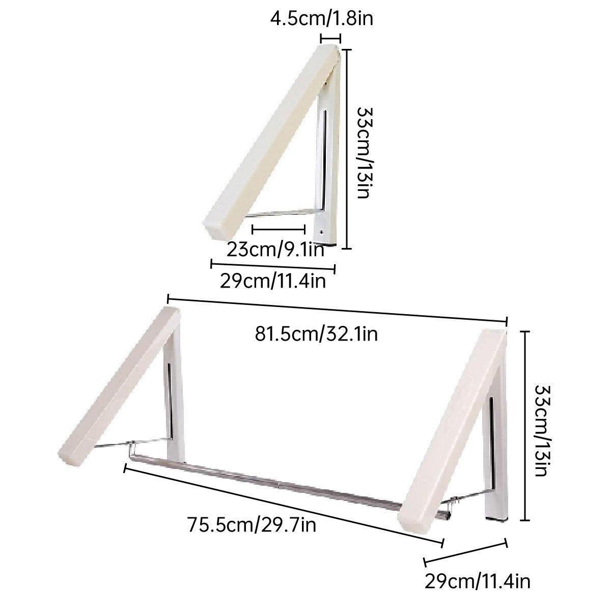 Mini Wall Hanging Retractable Clothes Drying Rack Space Saving Laundry Hanger - D - SuperSaverAU - view 2
