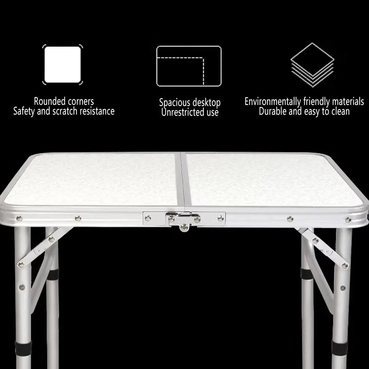 Premium Portable Folding Camping Table Adjustable Height Aluminium Outdoor Picnic Desk