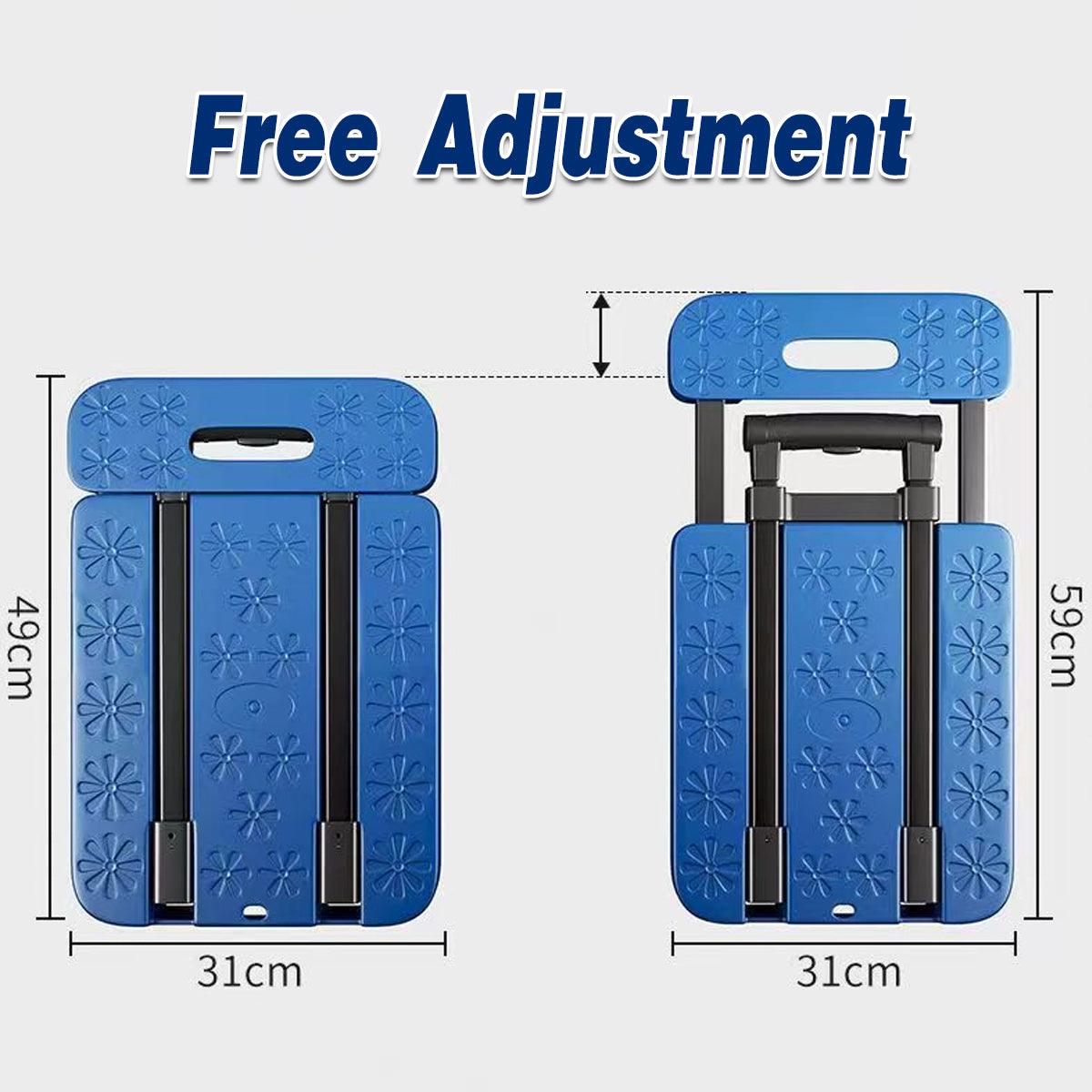 Premium Folding Platform Trolley with Telescopic Handle & 6-Wheel System