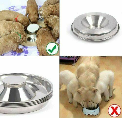 Stainless Steel Pet Bowl Slow Feeder Dish Puppy Dog Cat Food Feeding Weaning Bowl - M - SuperSaverAU - view 5