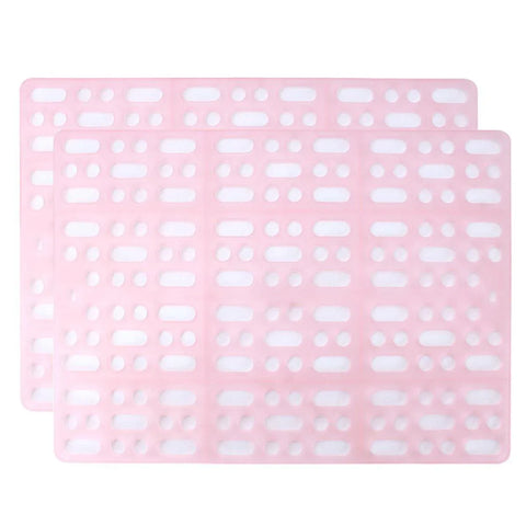 Premium Rabbit Foot Mats 2pcs TPE Cage Pads - Pink
