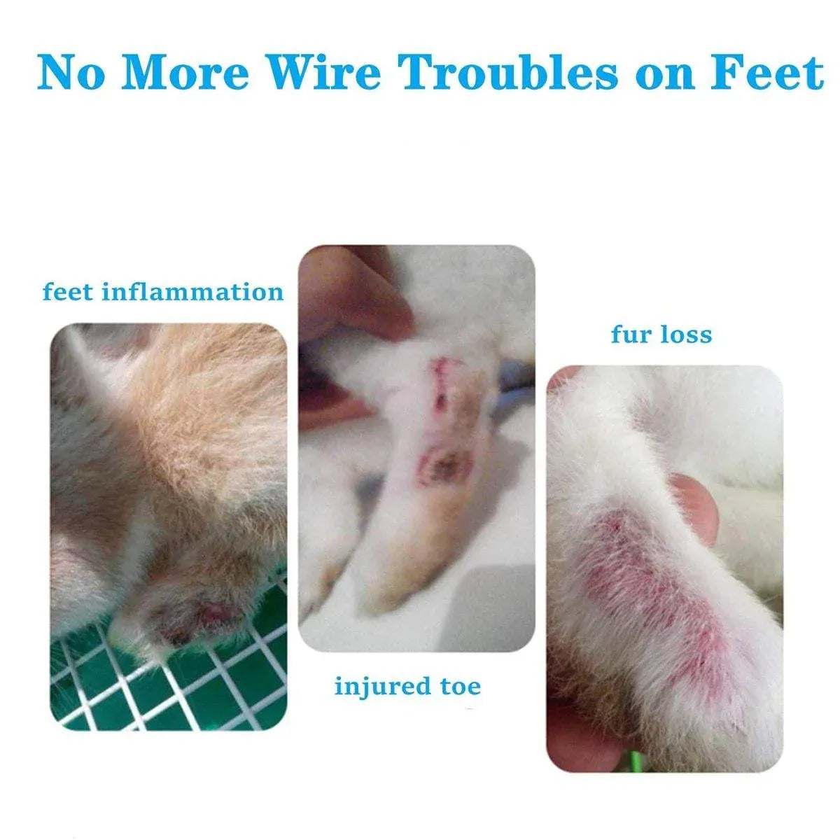 Premium Rabbit Foot Mats 2pcs TPE Cage Pads - Pink
