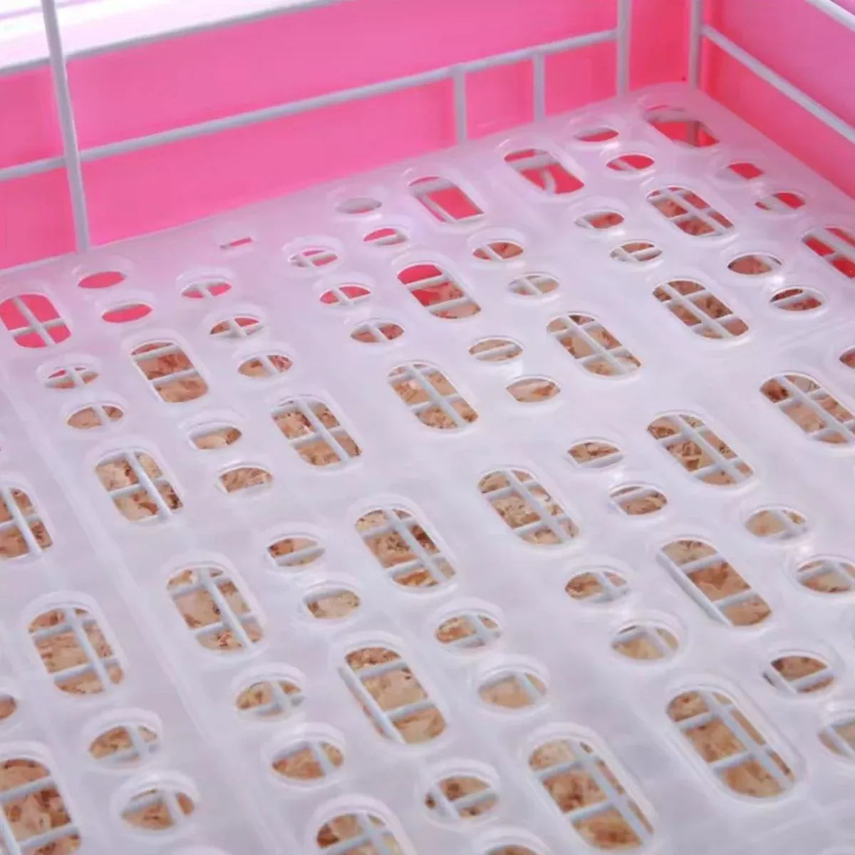 Premium Rabbit Foot Mats 2pcs TPE Cage Pads - Pink