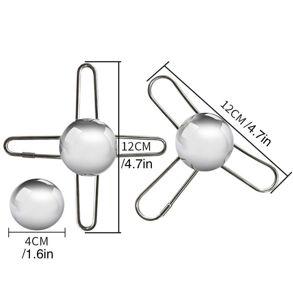 Premium Stainless Steel Ice Ball – 4-Prong Stand