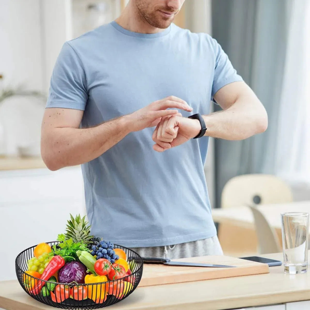 Premium Black Wire Fruit & Vegetable Storage Basket