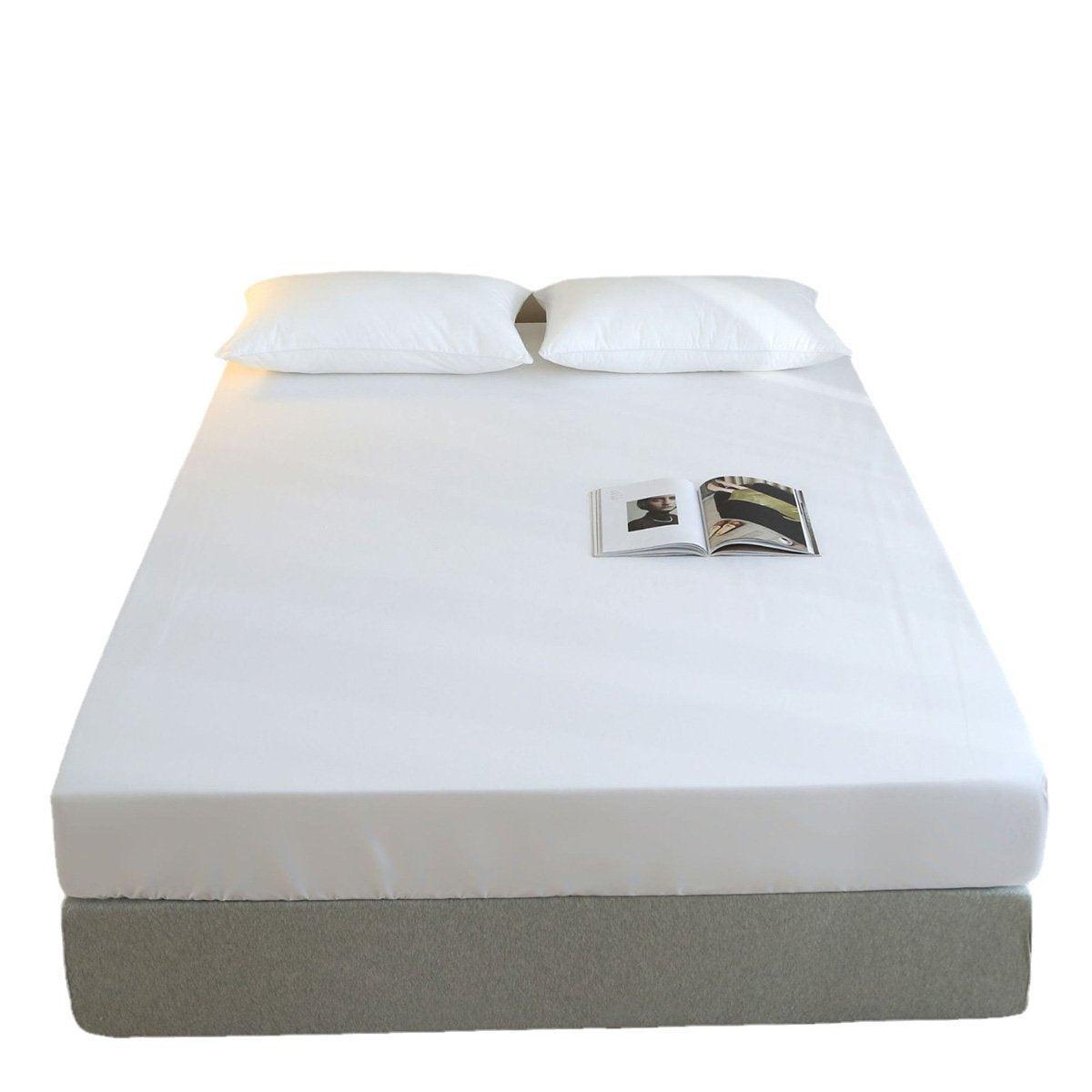 Single 96x200cm Hotel Bedding White Cotton Satin Bedspread - Cotton single jet satin-80x80s - SuperSaverAU - view 3