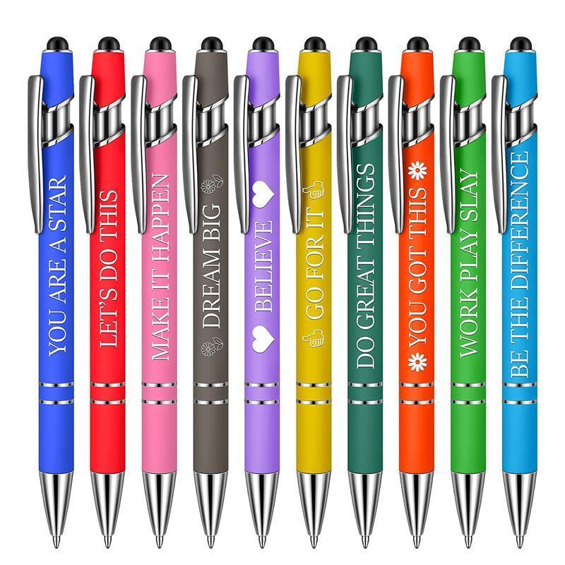Premium Funny Swear Word Stylus Ballpoint Pens – Set B 10 Pack