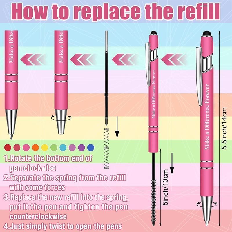 Premium Funny Swear Word Stylus Ballpoint Pens – Set C 10 Pack
