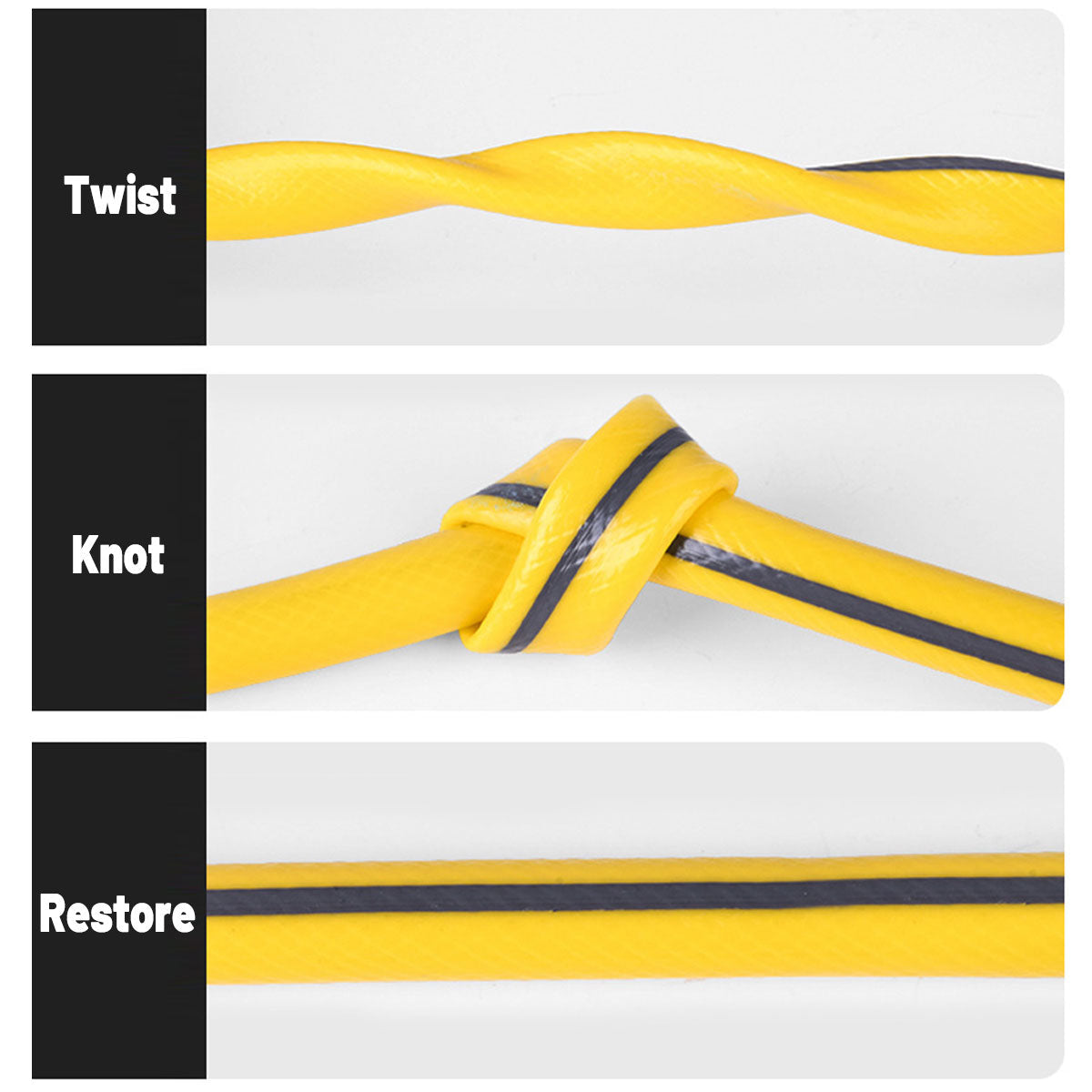 Premium Reinforced Anti-Kink Garden Hose – Yellow 20m