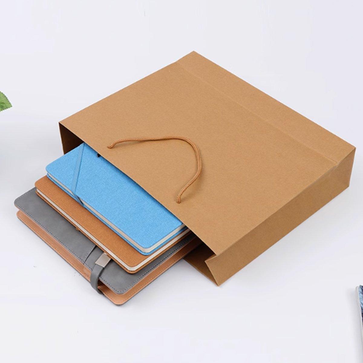 25pcs Paper Gift Bags Handbag Kraft Paper BagsParty Favors Wedding Packaging - 17x24x10cm - SuperSaverAU - view 4