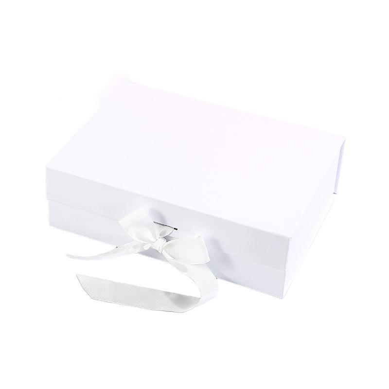 Premium Ribbon Flip Folding Gift Boxes – Black 5 Pack
