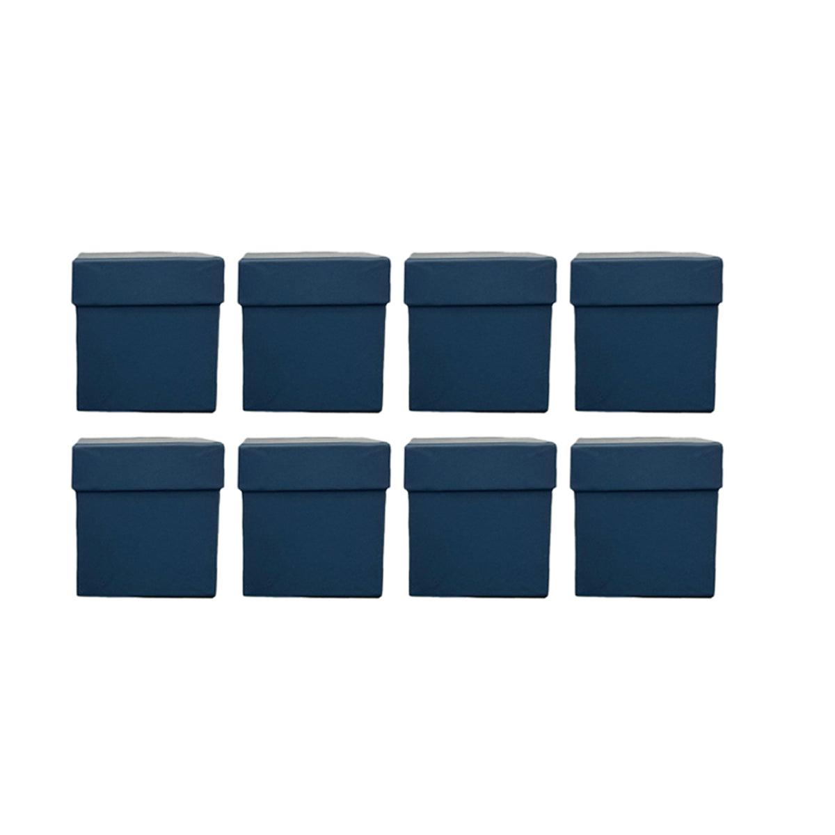 Premium 8 Pack Black Square Gift Boxes 12x12x12cm