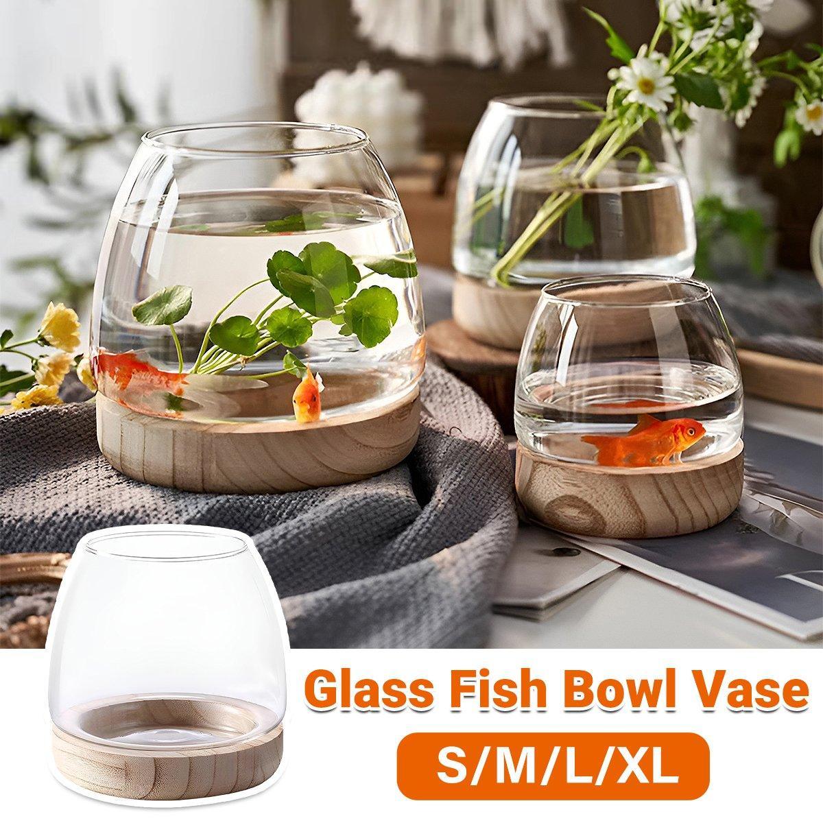 Premium Japanese Style Glass Vase Fish Tank – Large