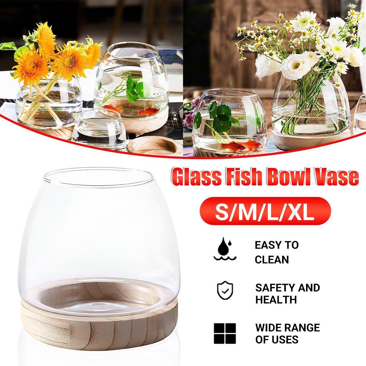Premium Japanese Style Glass Vase Fish Tank – Large