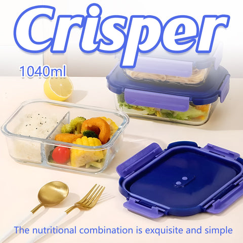 1040ml Glass Food Storage Container with Leak-Proof Lid - SuperSaverAU - view 1