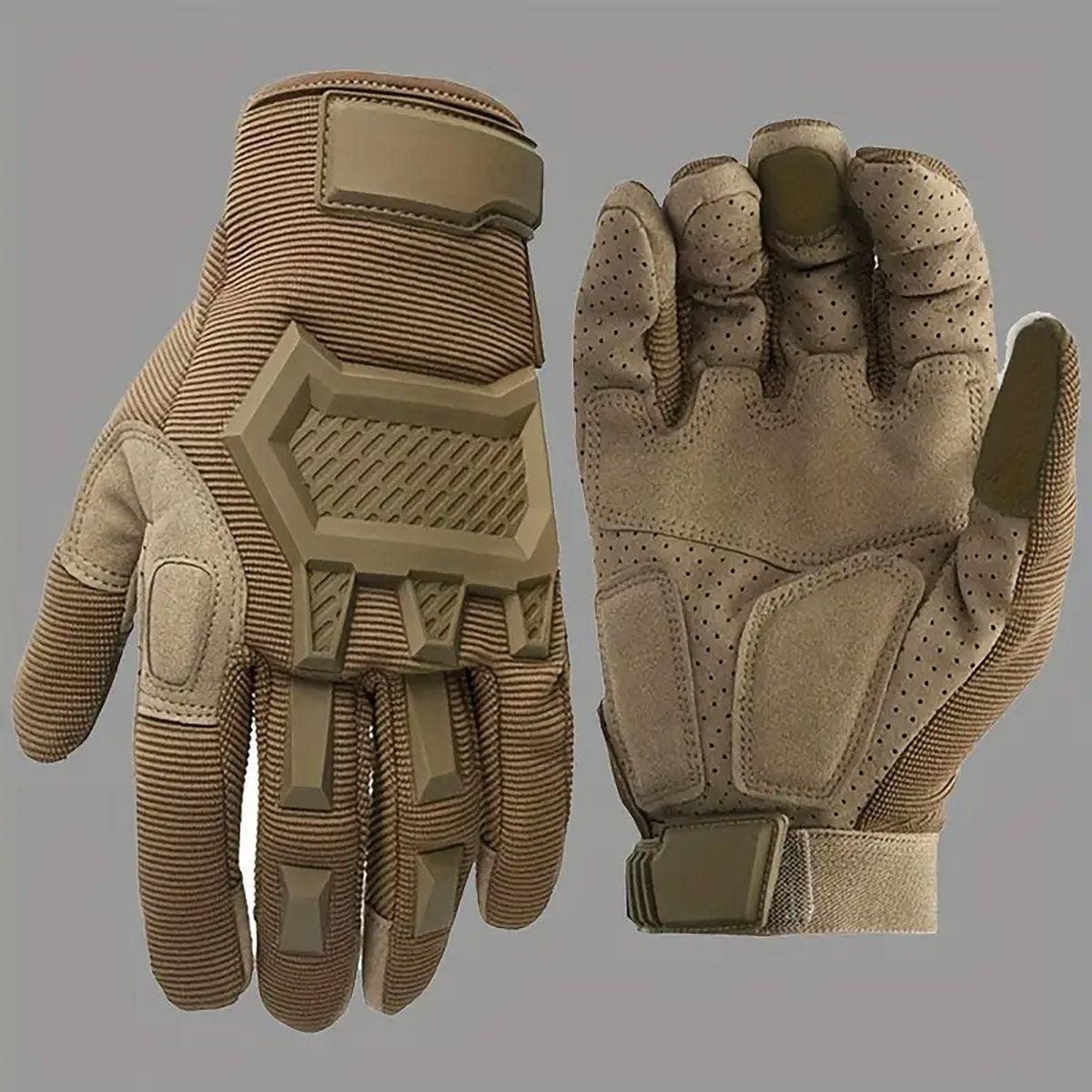 Premium Khaki XL Tactical Full Finger Touchscreen Outdoor Gloves