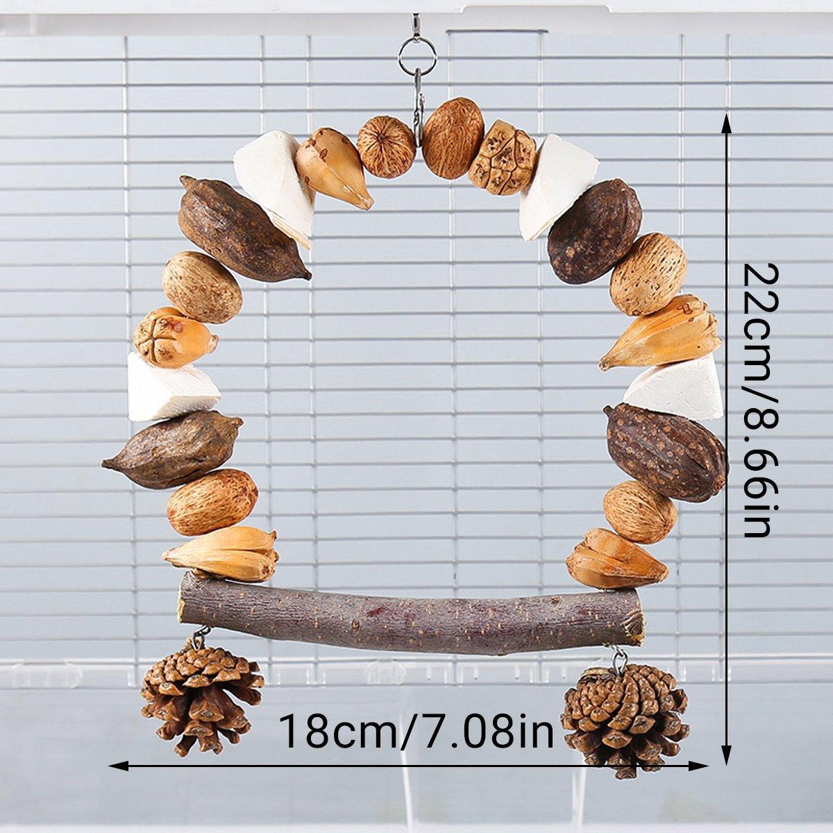 Premium Parrot Chew Toy with Hanging Hook - Pineapple Fruit