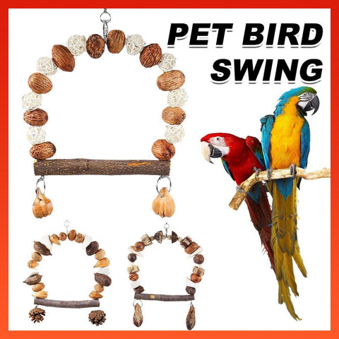 Parrot Chew Toy - Natural Wood, 22cm x 18cm, Climbing, Grinding, Stress Relief - SuperSaverAU - view 1