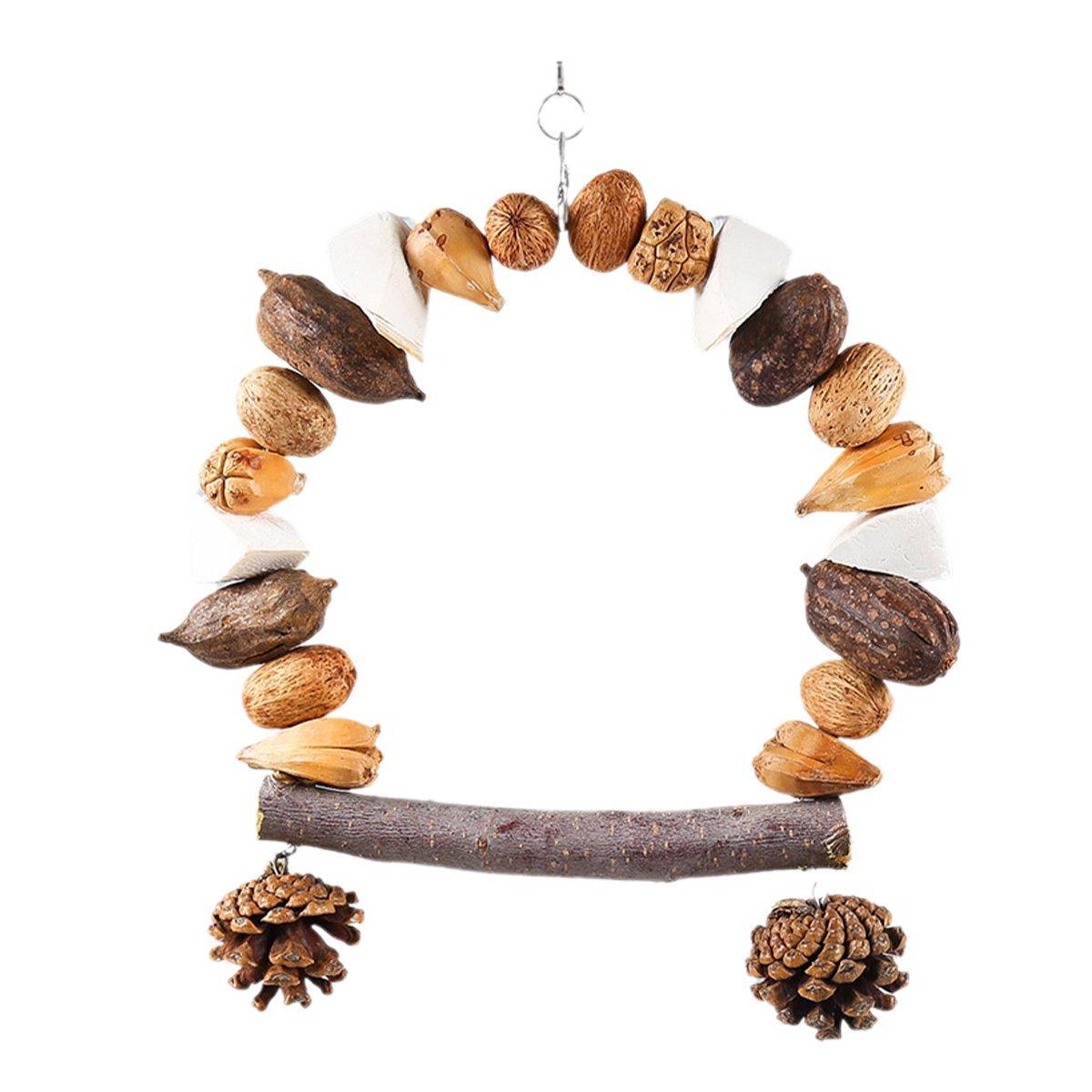Parrot Chew Toy - Natural Wood, 22cm x 18cm, Climbing, Grinding, Stress Relief - SuperSaverAU - view 6