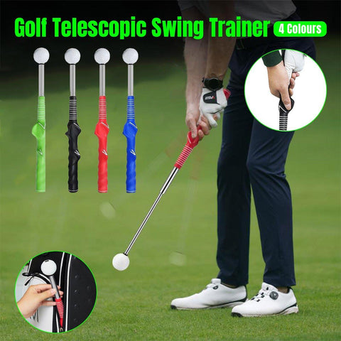 Blue Golf Swing Trainer - Telescopic Impact Sound Aid Tool - SuperSaverAU - view 1