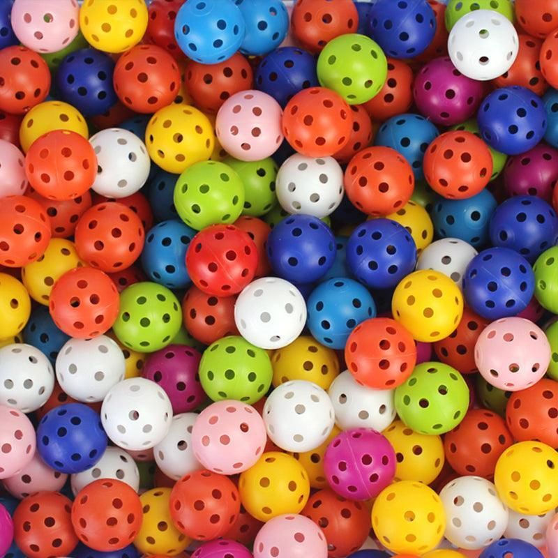 Premium 50PCS Hollow Plastic Golf Practice Balls 41mm - Random Colours