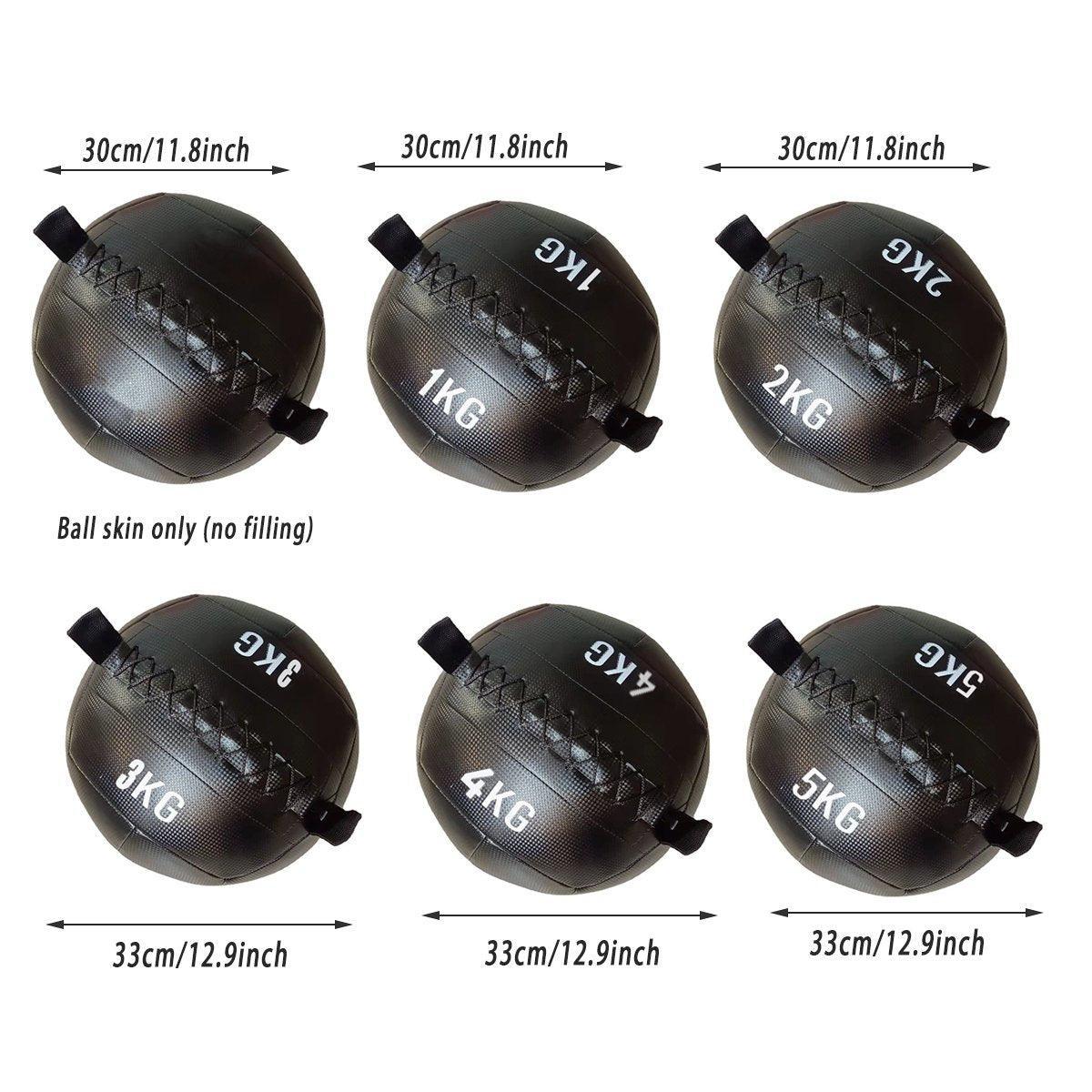 Premium PU Non-Elastic Soft Medicine Wall Ball for Balance Training - 1kg
