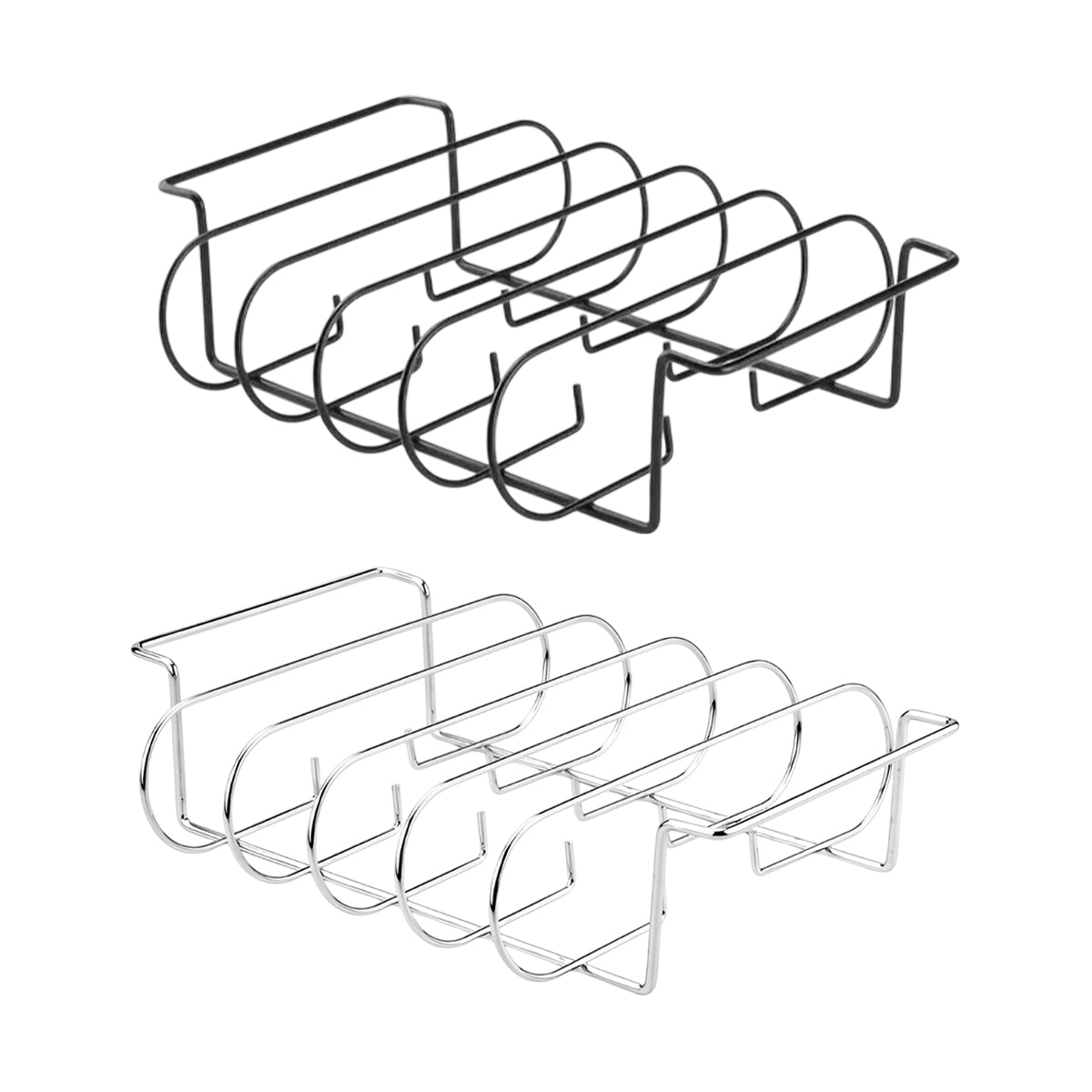 Premium Stainless Steel Rib Grill Rack – Black BBQ Rack