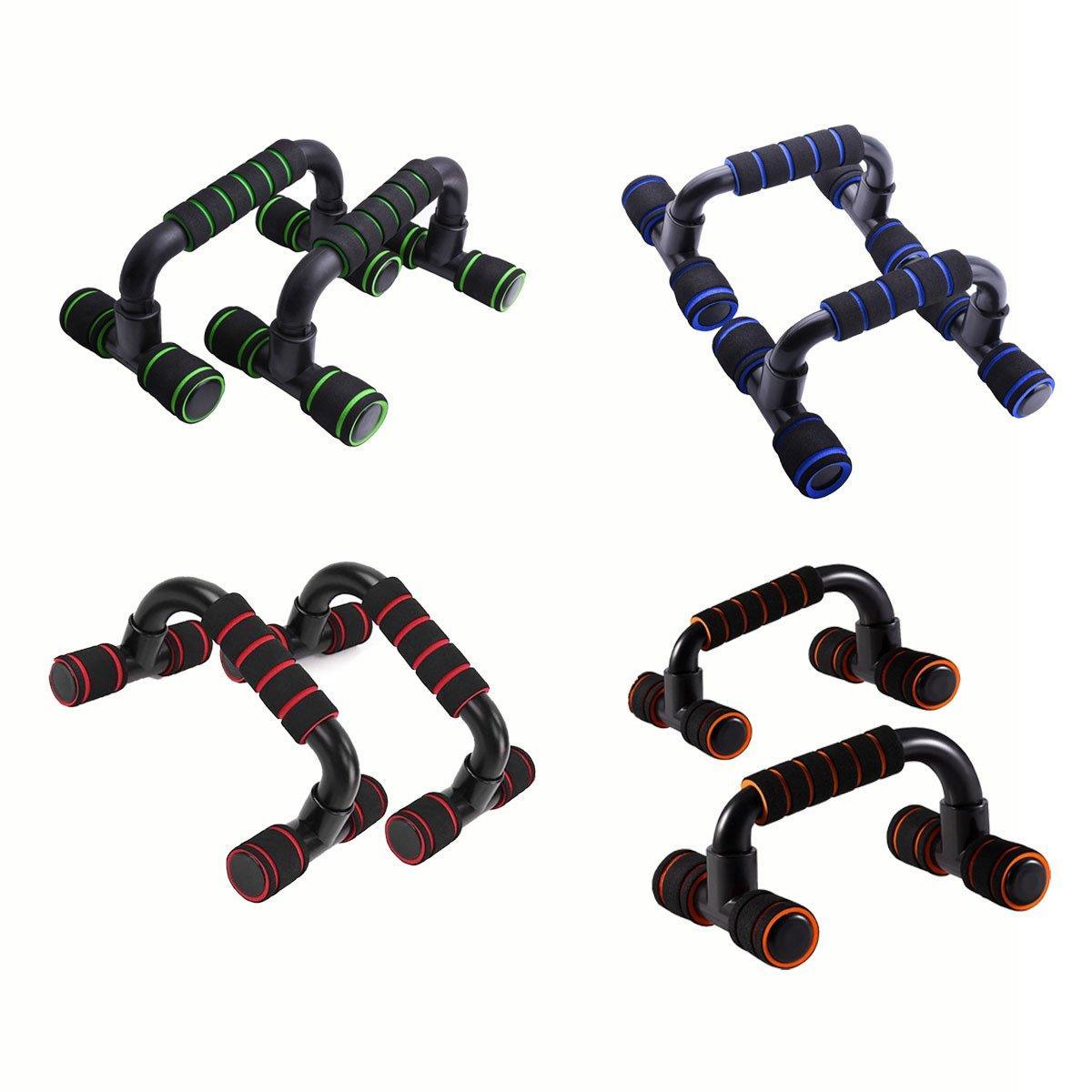 Premium Red H-Shaped Push-Up Bars with Foam Grips