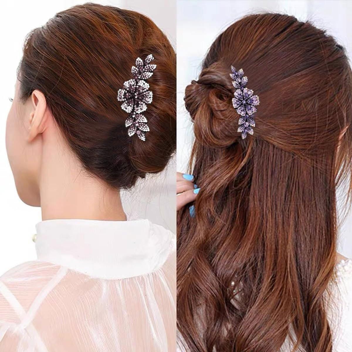 Premium 8 Pack Rhinestone Non-Slip Hair Combs Wedding Party Hair Accessories