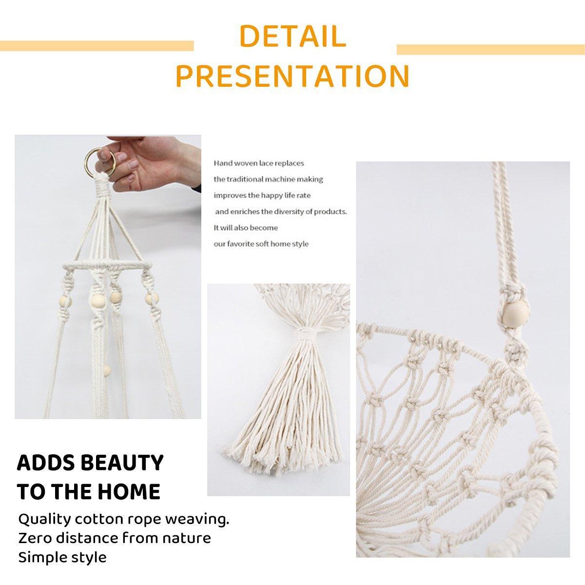 Woven Cat Nest Hammock 30 cm - Macramé Design, Soft Cushion, Easy Install - SuperSaverAU - view 3
