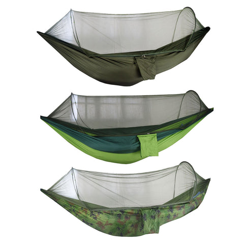Camping Hammock Tent Set Double Outdoor Hanging Bed With Mosquito Net For Travel - Camouflage - SuperSaverAU - view 1