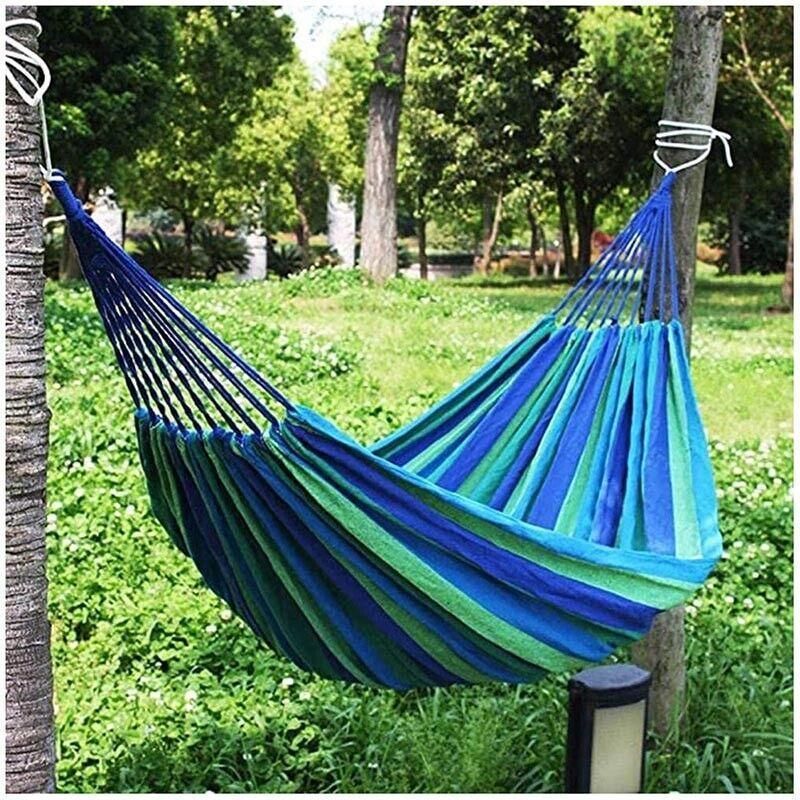 Premium Double Outdoor Cotton Hammock – Red 260 x 150cm