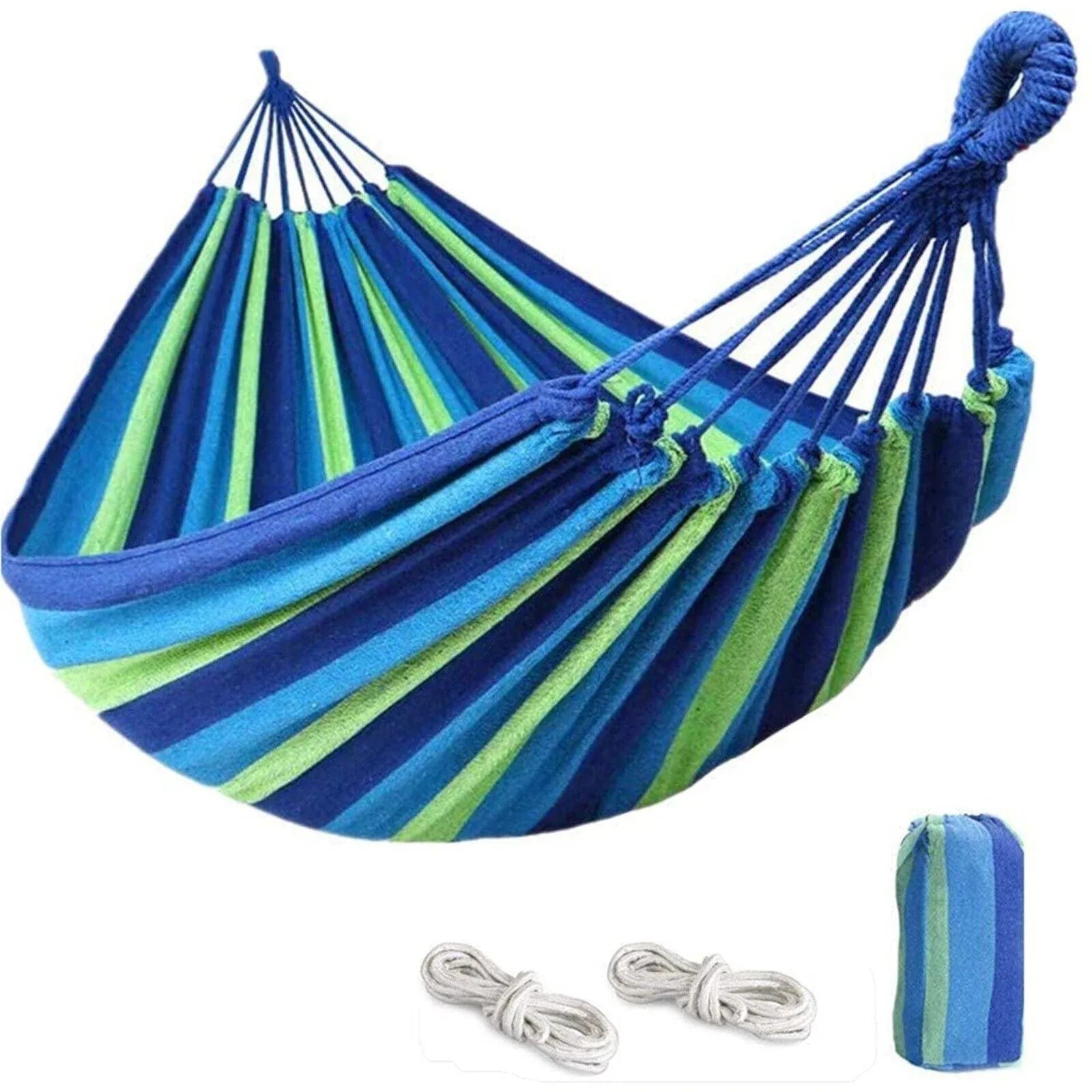 Premium Double Outdoor Cotton Hammock – Red 260 x 150cm