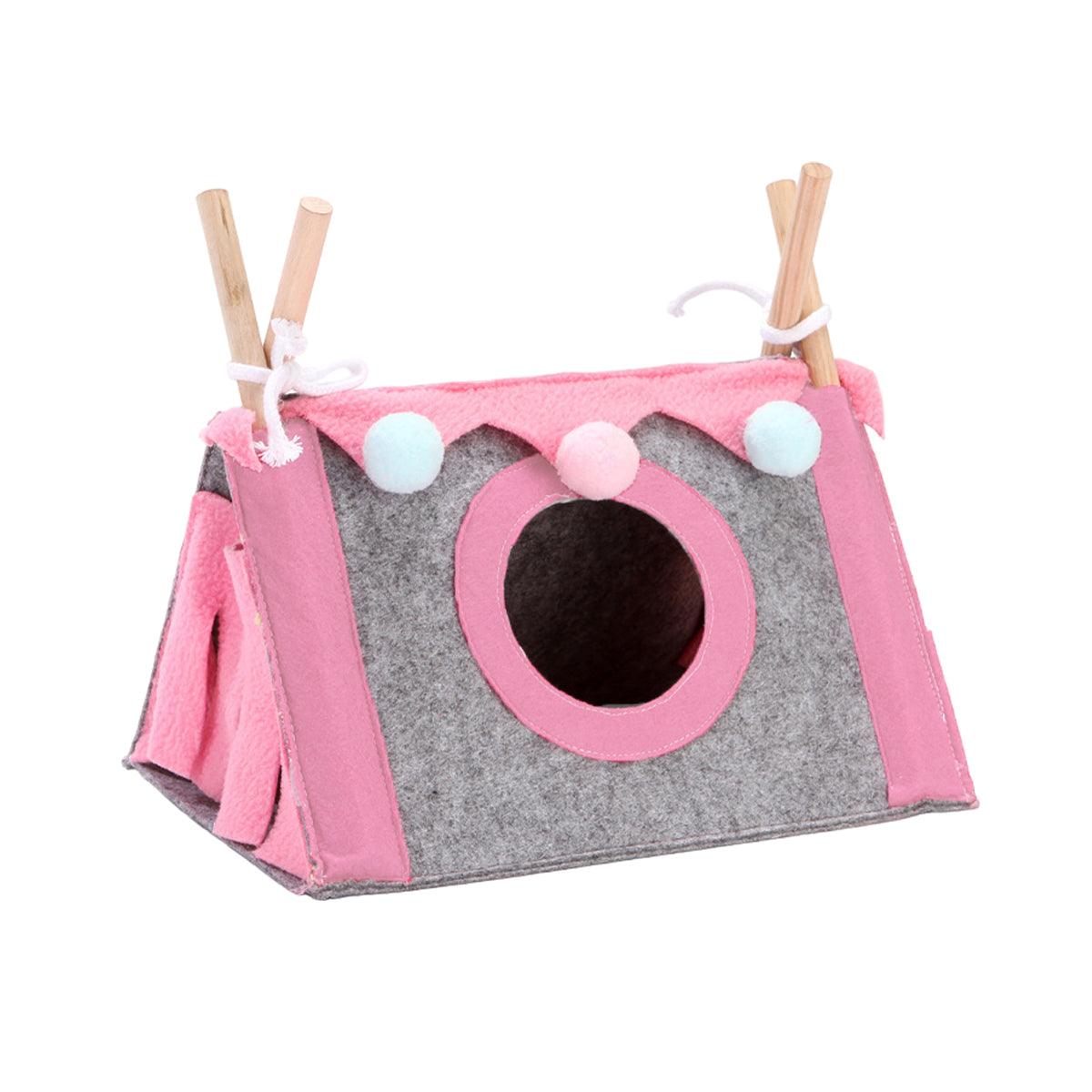Premium Green Foldable Felt Hamster Tent Small Pet Hideaway