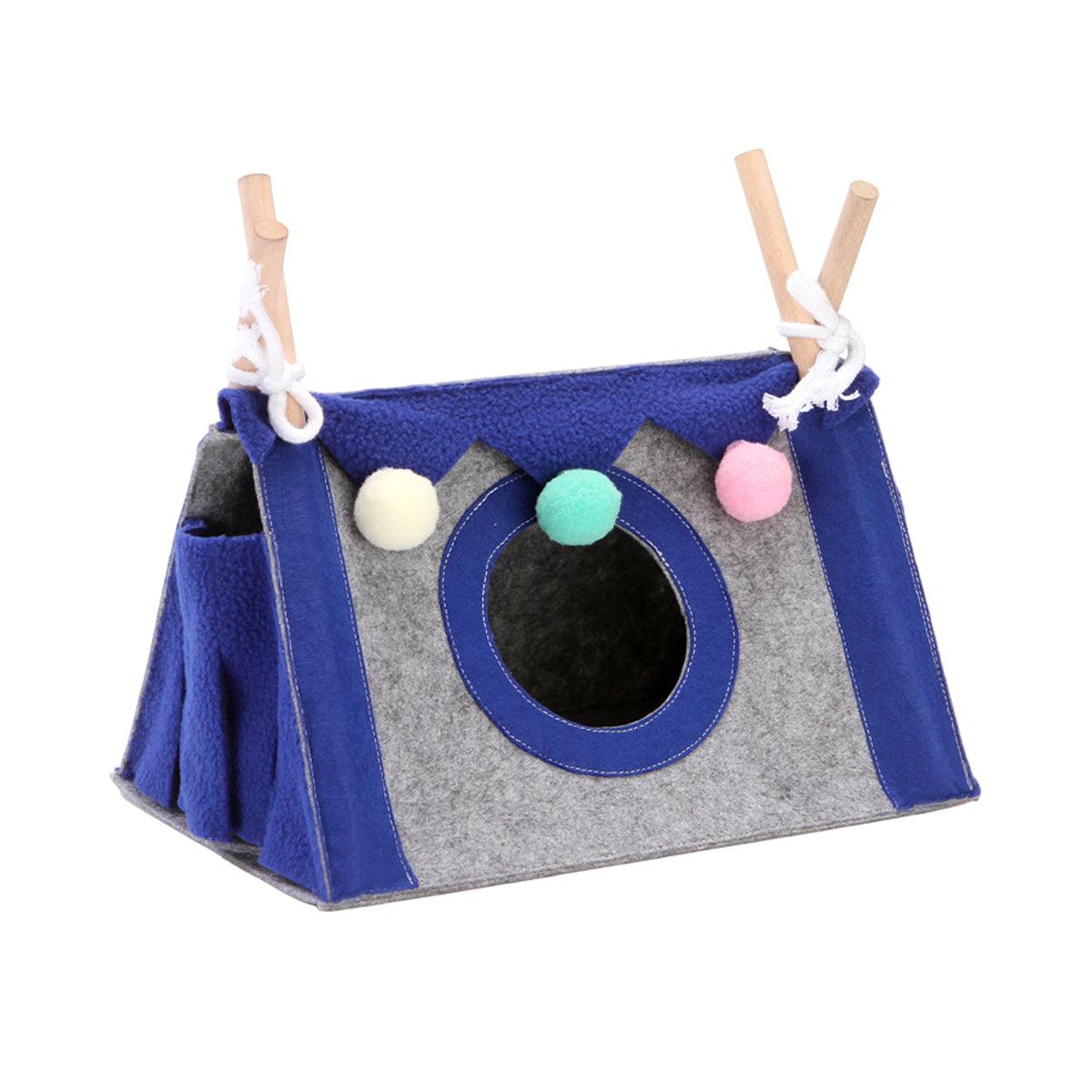 Premium Green Foldable Felt Hamster Tent Small Pet Hideaway
