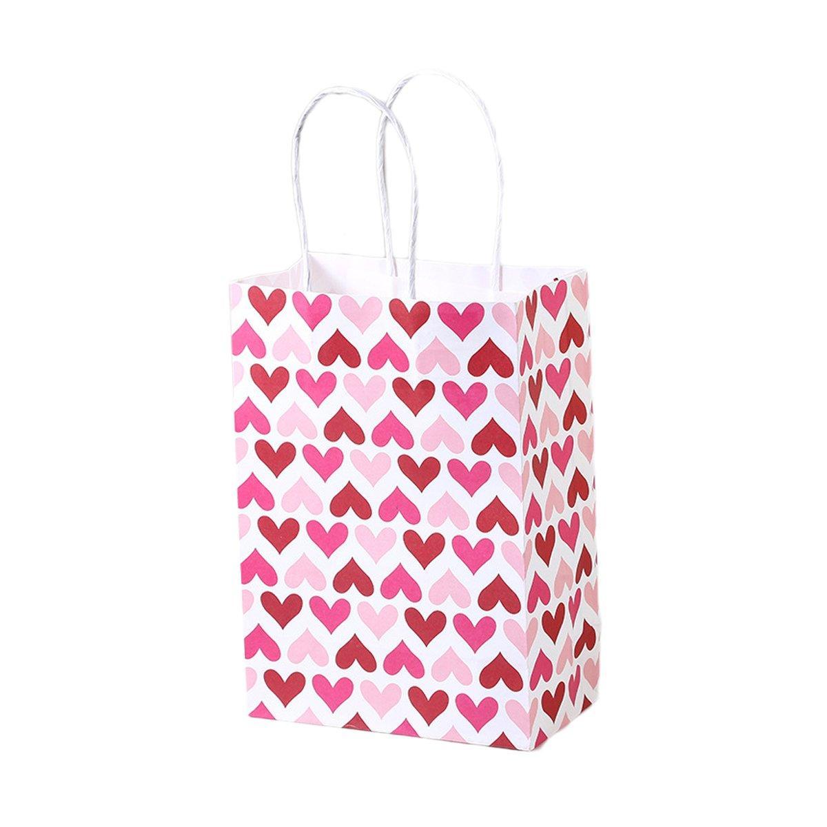 30x Valentines Day Love-Themed Tote Bag Elegant Kraft Paper Handbag Lightweight - Y170 - SuperSaverAU - view 6
