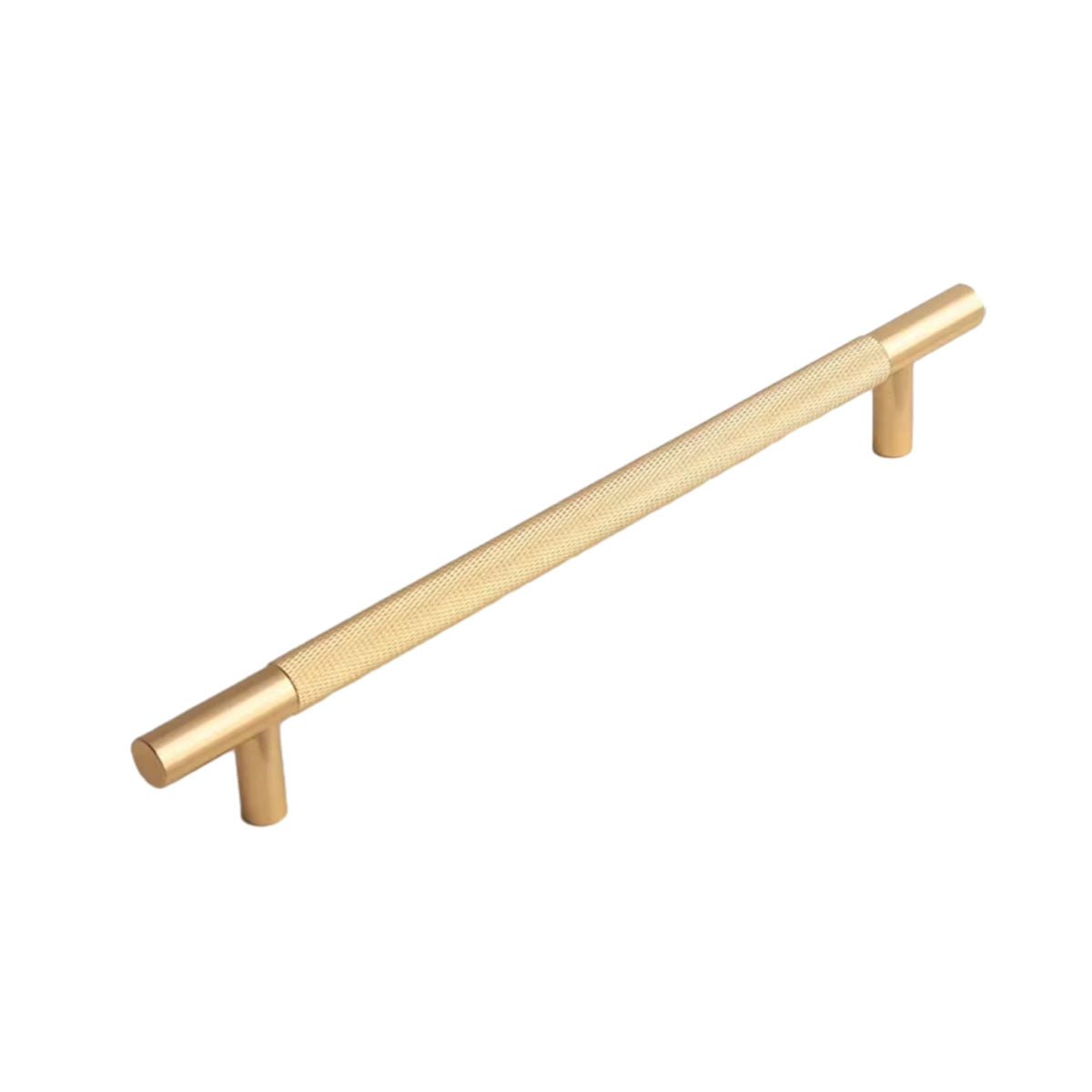 Premium Gold Knurled Copper Cabinet Handle – 224mm