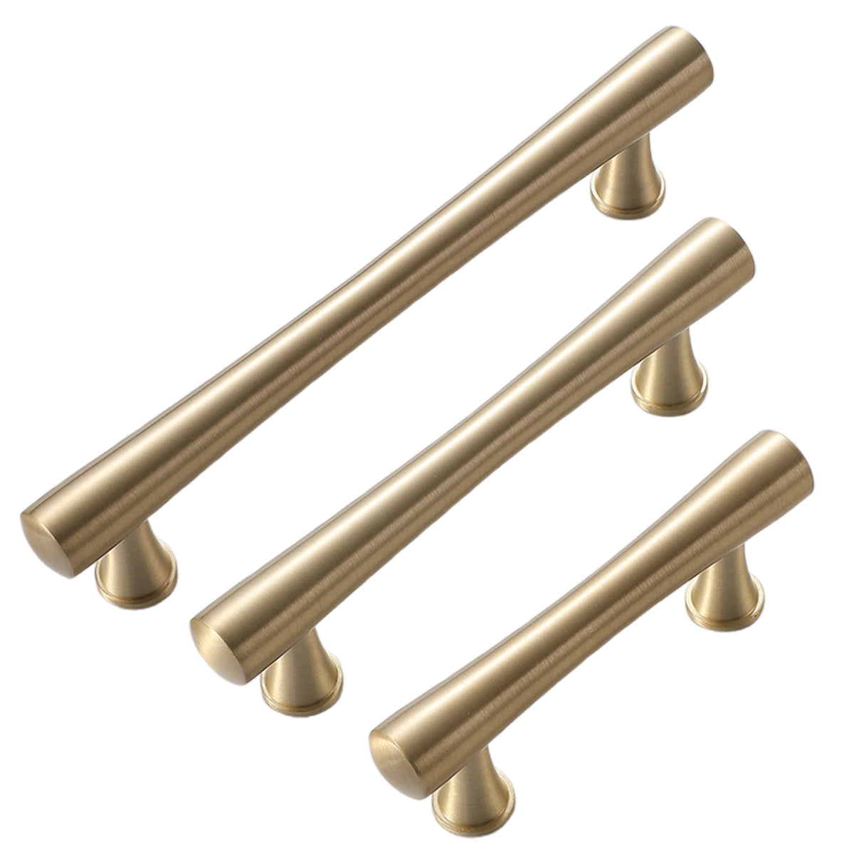 Modern Cabinet Door Handle Set - 13.2cm, Brushed Gold, Moisture & Corrosion Resistant - SuperSaverAU - view 2