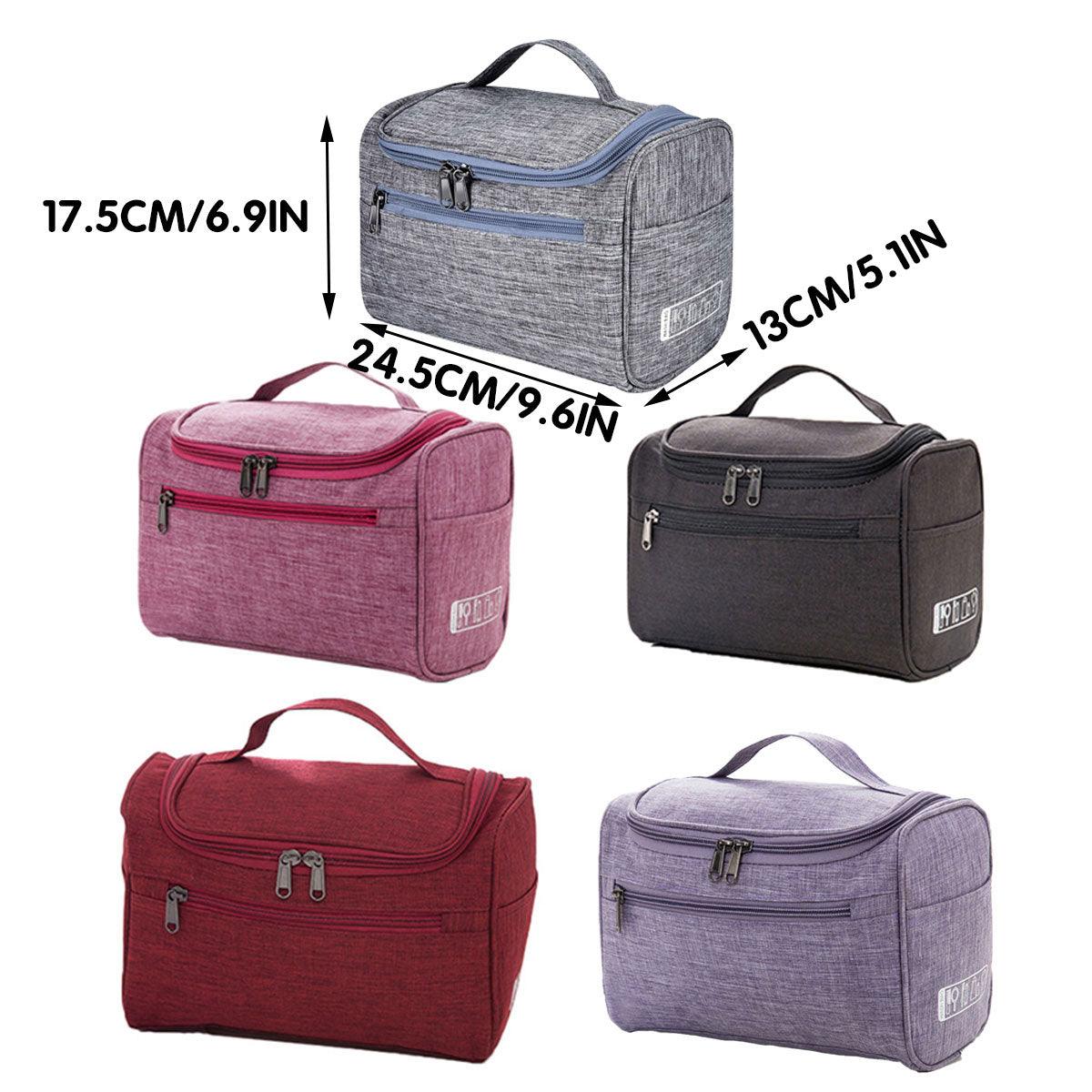 Premium Women's Rose Red Large Travel Makeup Case Toiletry Organiser 24.5x17.5x13cm