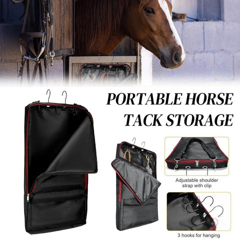 Portable Horse Tack Storage Bag - 26" x 15" - Durable, Adjustable Strap, 3 Hooks - SuperSaverAU - view 1