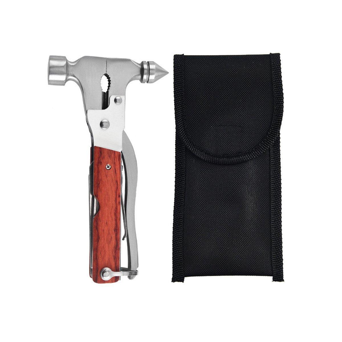 Premium Multifunctional Axe Hammer Camping Tool with Pouch - Hatchet