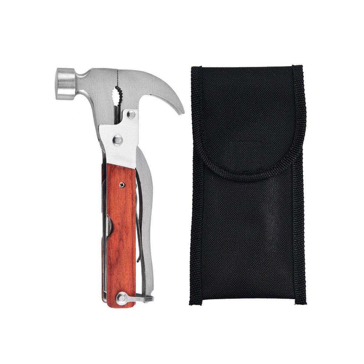 Premium Multifunctional Axe Hammer Camping Tool with Pouch - Hatchet