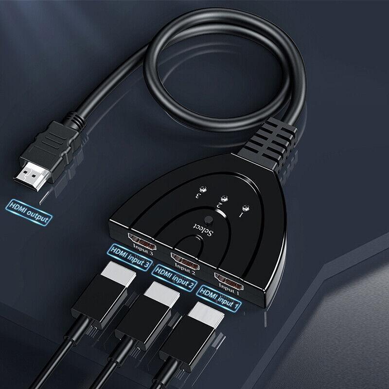 Premium 5 in 1 HDMI Switch 4K with Remote Control and IR Cable