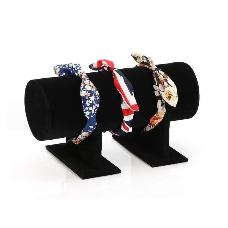 Premium Grey Velvet Headband Display Stand Jewellery Chain Organiser 30cm