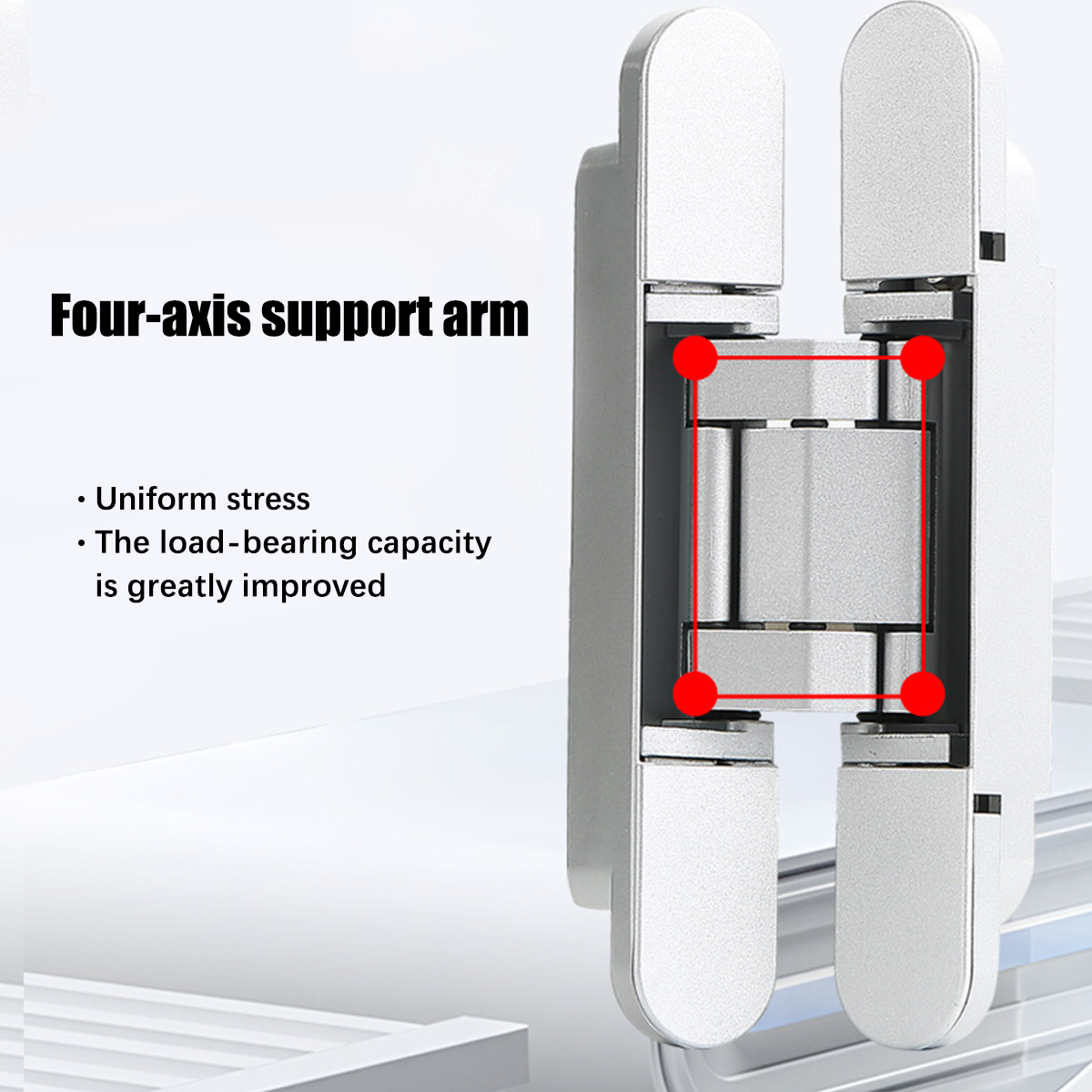 Hidden Invisible Door Hinge Concealed 3D Hinge Heavy Duty for Doors and Cabinets - Black - SuperSaverAU - view 3