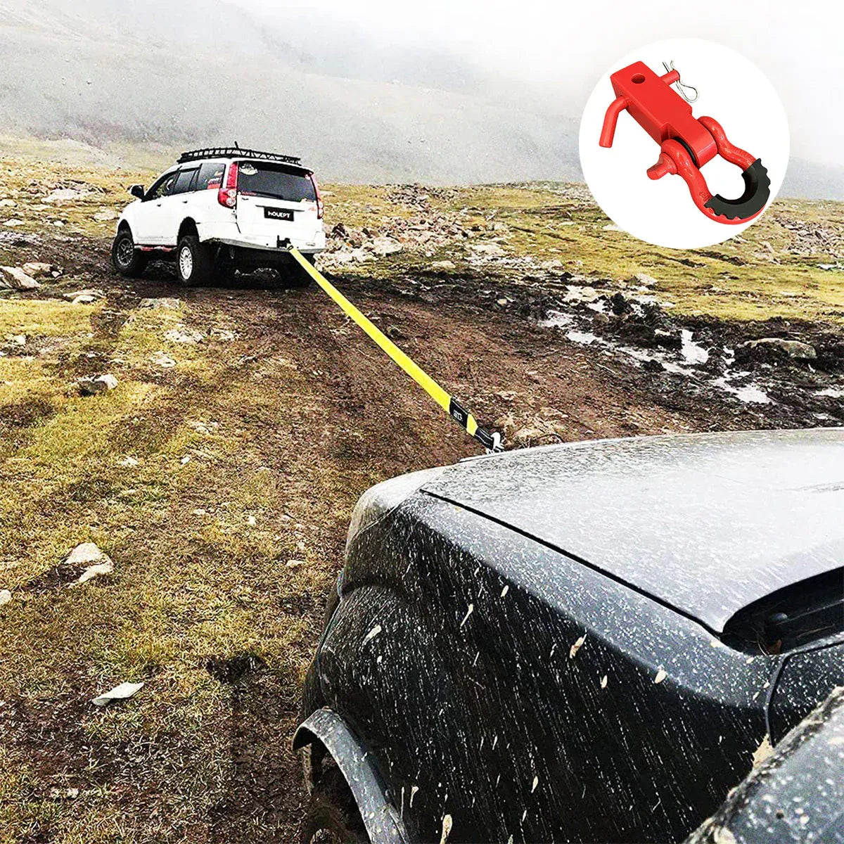 Premium Red Off Road Tow Hook Hitch Receiver Shackle