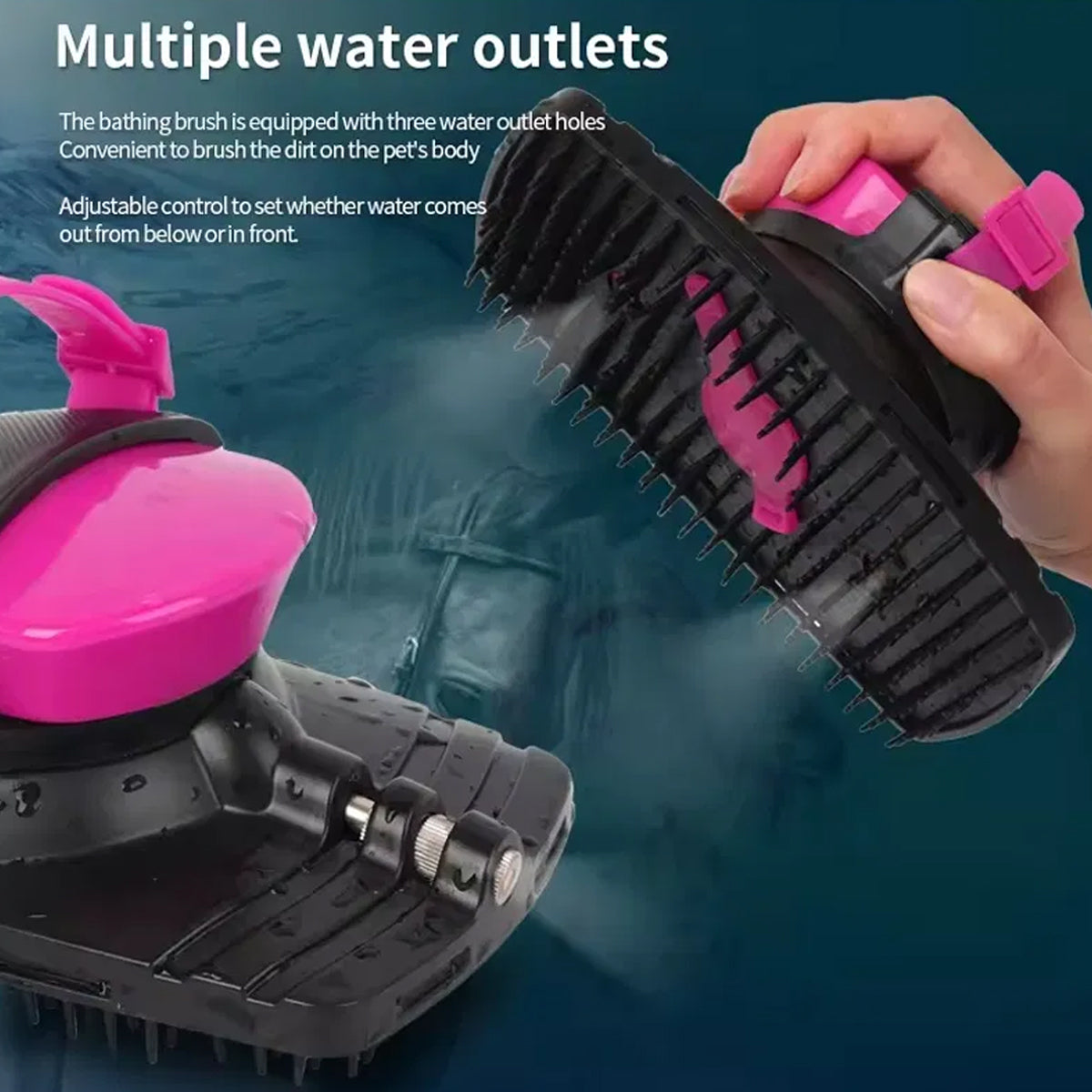 Premium Horse Grooming Bath Brush with Water Spray